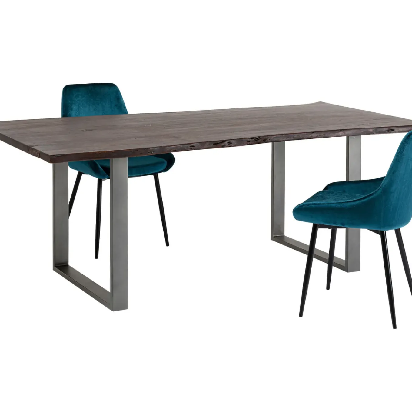 Table Harmony Fonce Acier Brut 160X80