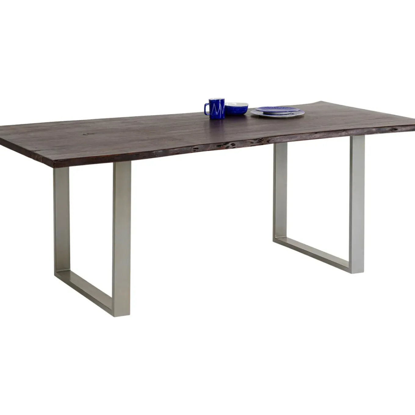 Table Harmony Fonce Argente 180X90