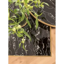 Table Haute San Remo Noir Rond 100X70Cmo