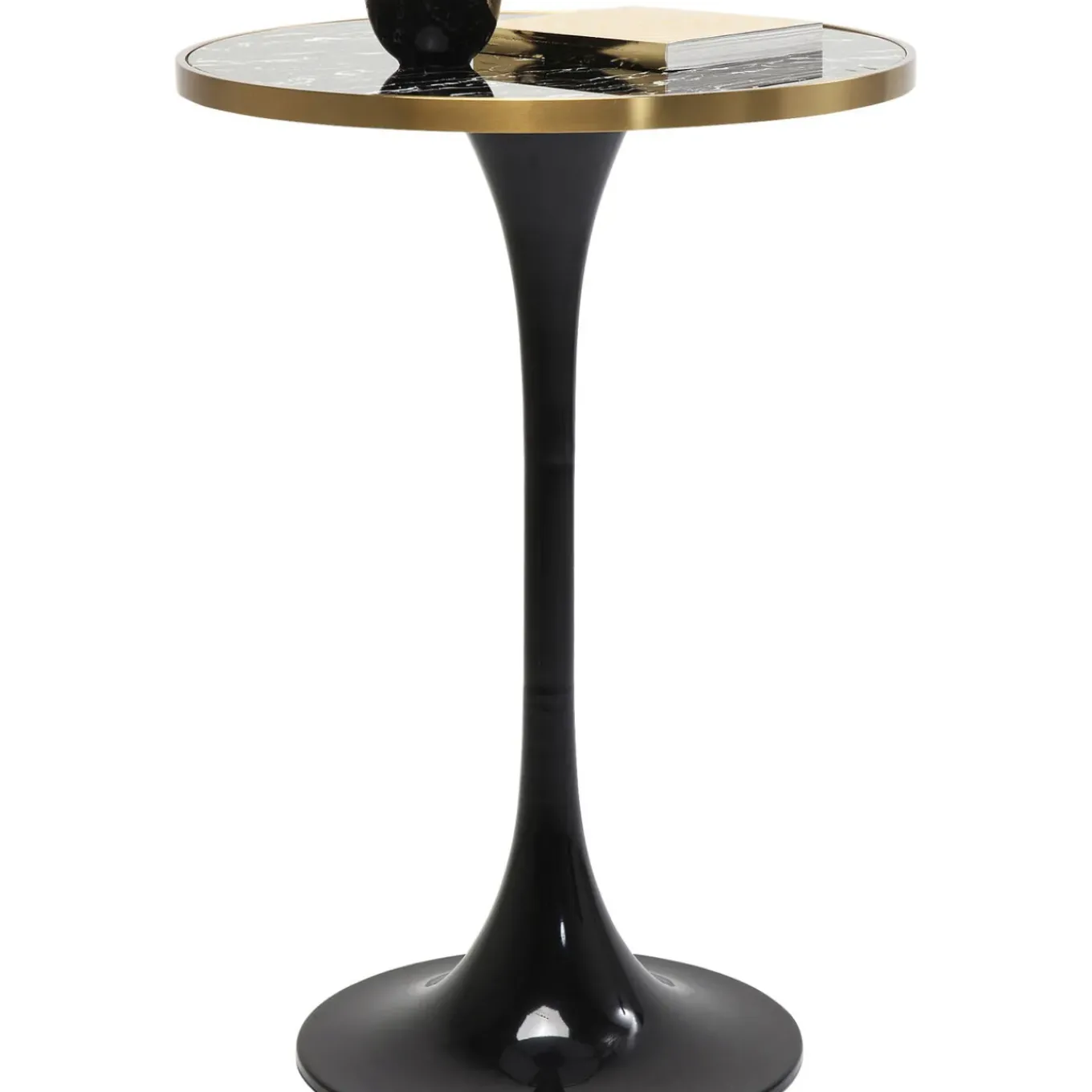 Table Haute San Remo Noir Rond 100X70Cmo
