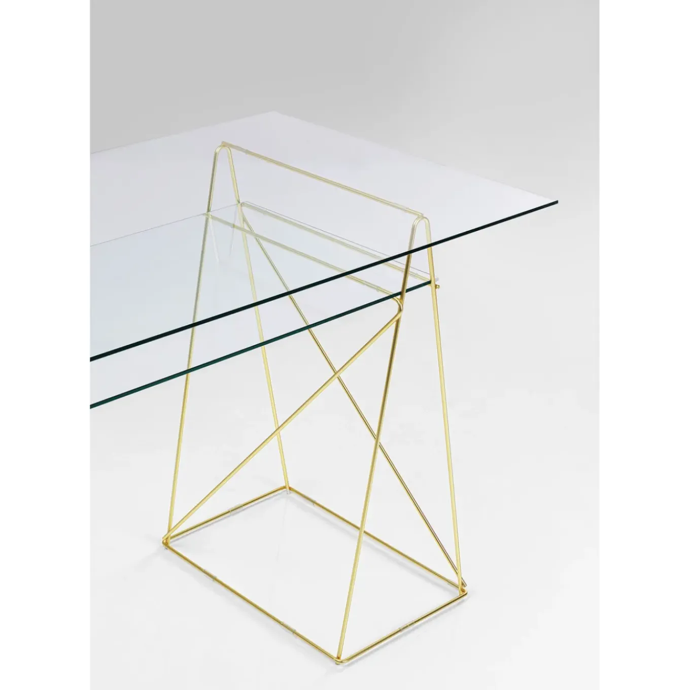 Table Polar Laiton-Verre Trempe 8Mm