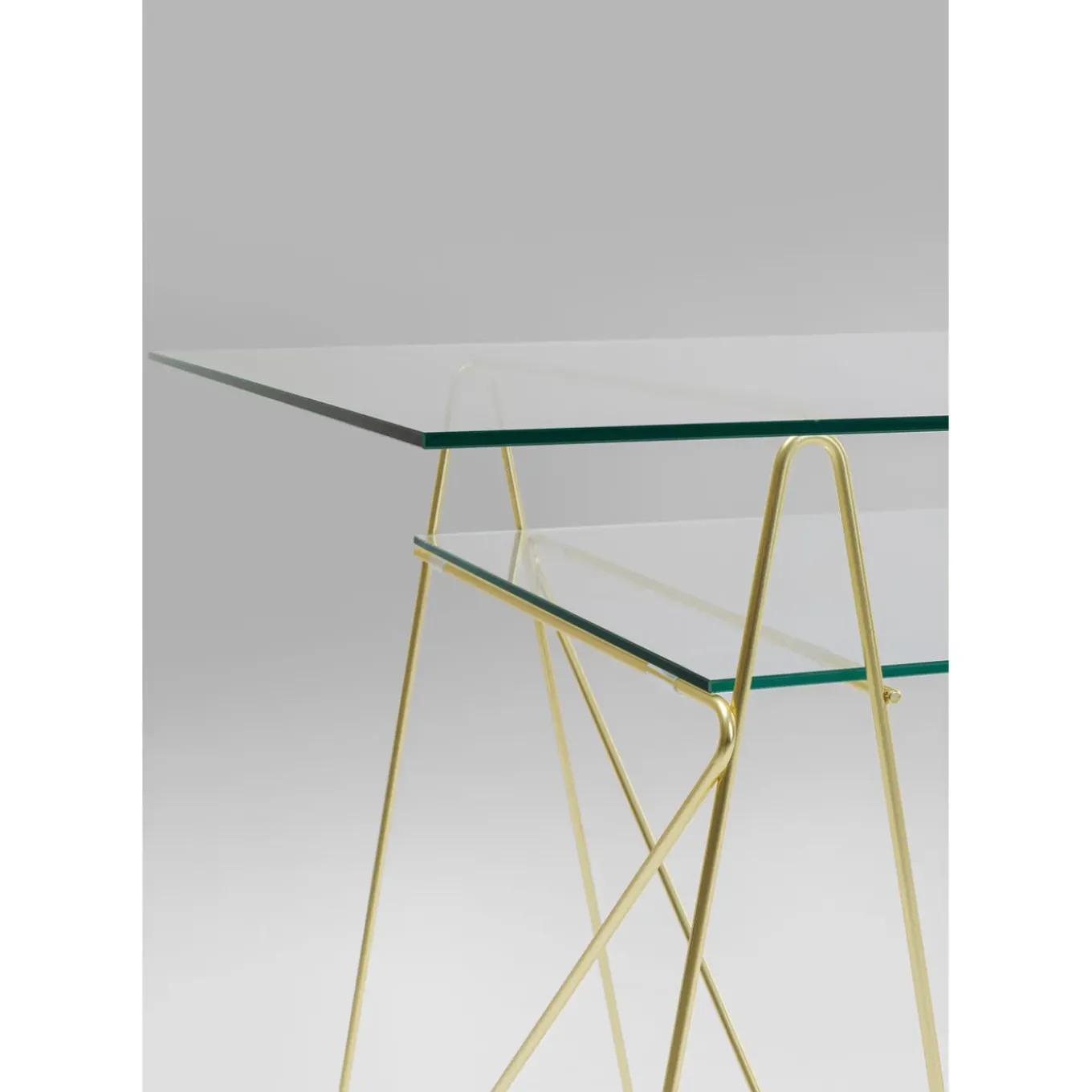 Table Polar Laiton-Verre Trempe 8Mm