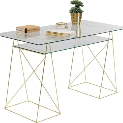 Table Polar Laiton-Verre Trempe 8Mm