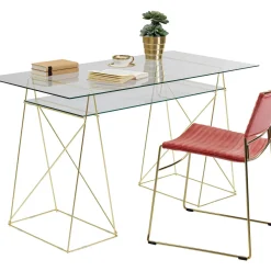Table Polar Laiton-Verre Trempe 8Mm