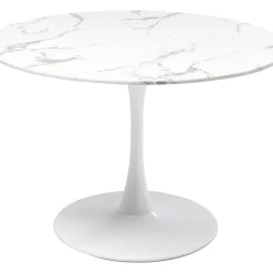 Table Veneto Marbre Blanc O110Cm
