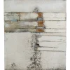 Tableau Acrylique Abstract Gris Line Two 120X150Cm