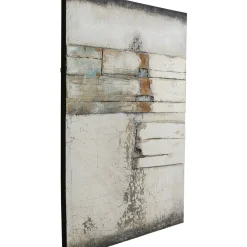 Tableau Acrylique Abstract Gris Line Two 120X150Cm