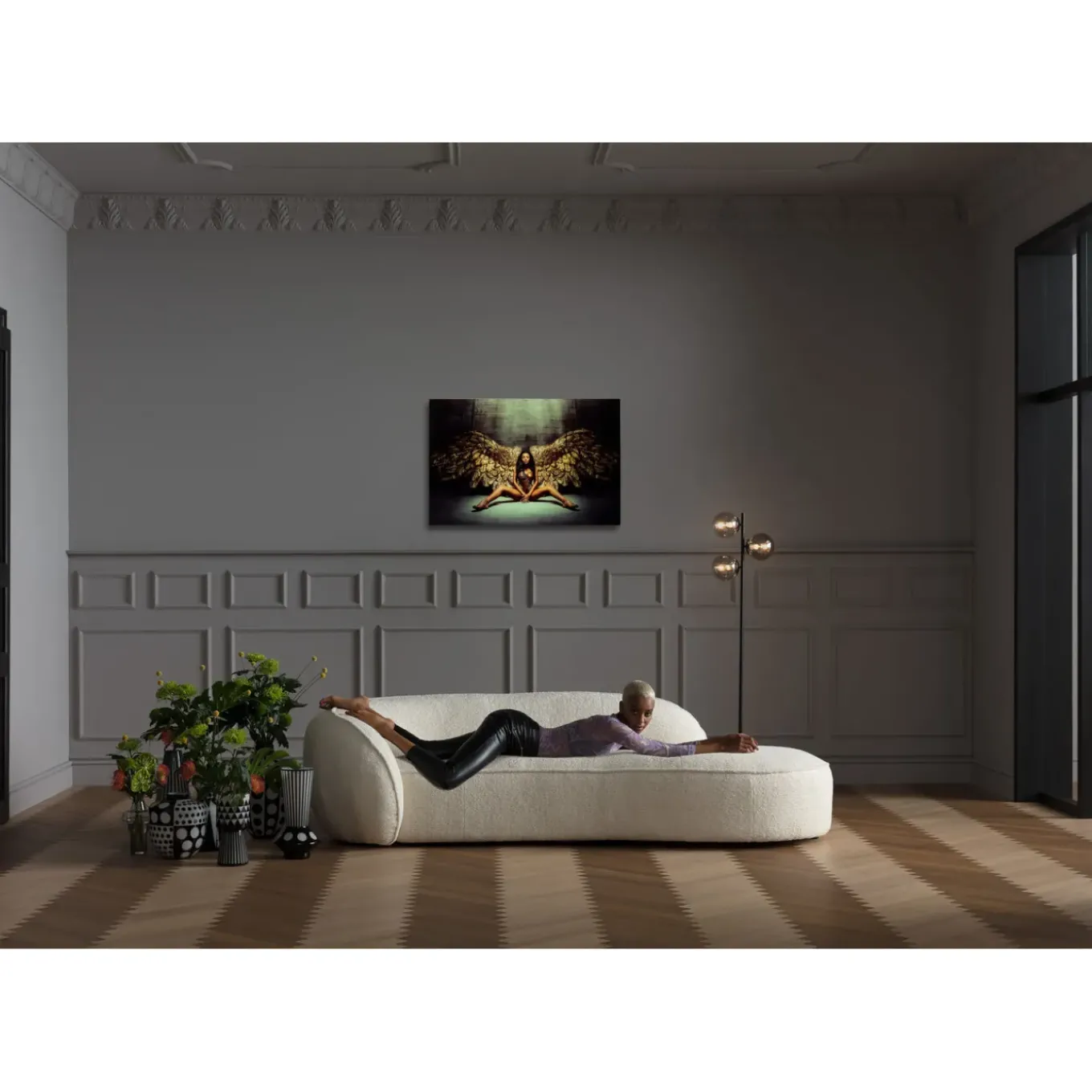 Tableau En Verre Angelwings 120X80Cm