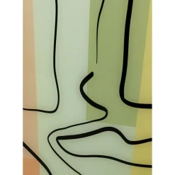 Tableau En Verre Art Face Pastell 100X100Cm