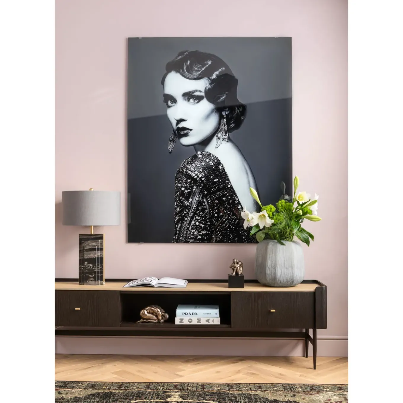 Tableau En Verre Beauty Lady 120X150Cm