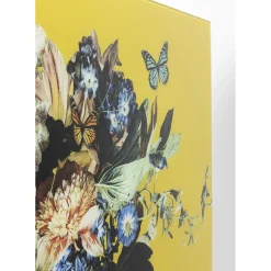 Tableau En Verre Bouquet Beauty Yellow 100X100Cm