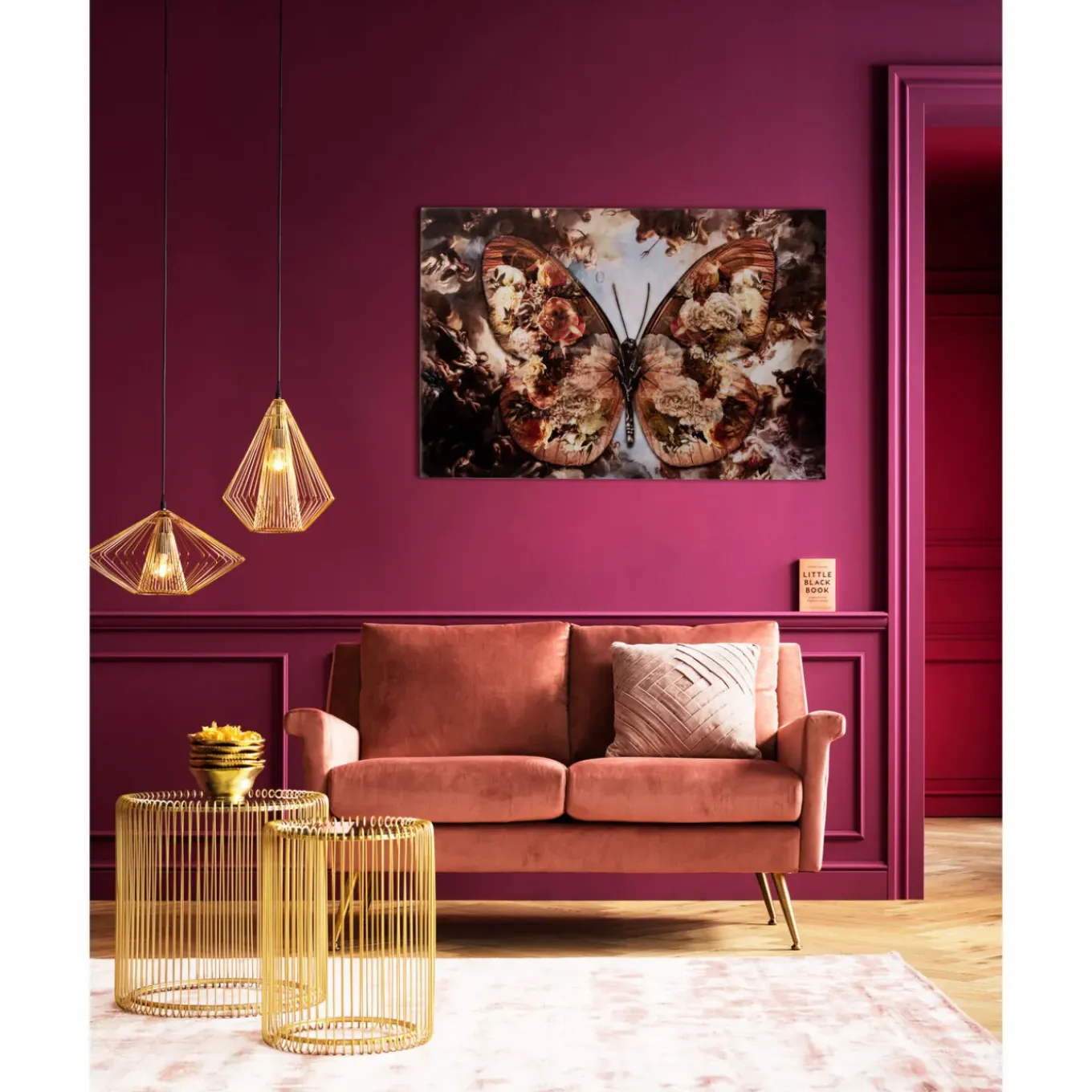 Tableau En Verre Butterfly 150X100Cm