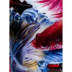 Tableau En Verre Colorful Swarm Fish 120X120Cm
