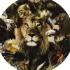 Tableau En Verre Curious Lion O100Cm