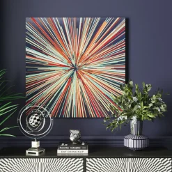 Tableau En Verre 3D Light Speed 100X100Cm