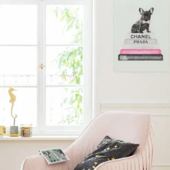 Tableau En Verre Fashion Dog 60X80Cm