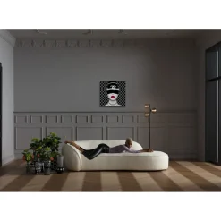 Tableau En Verre Fashion Haircut 80X80Cm