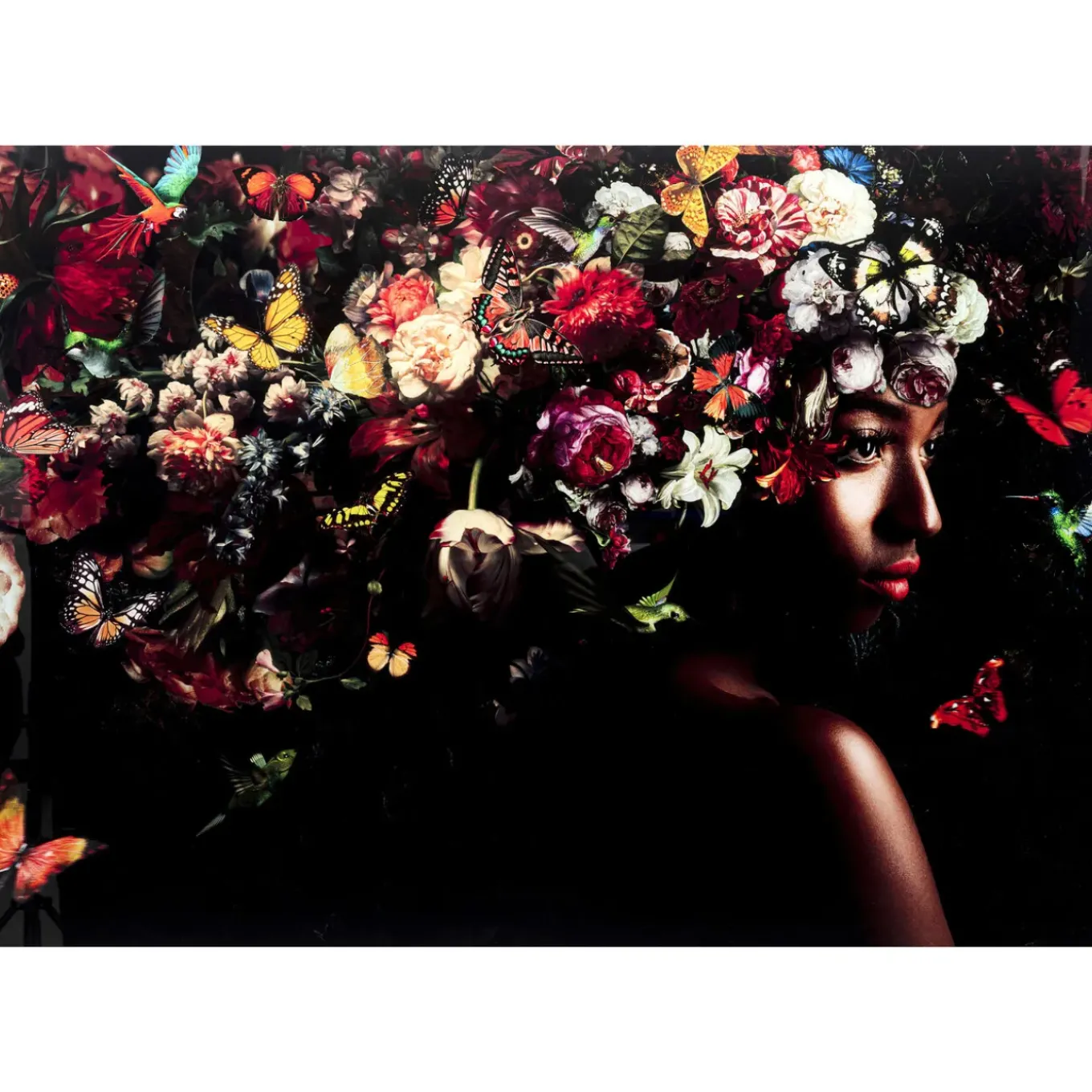 Tableau En Verre Flowery Shoulder View 150X100Cm