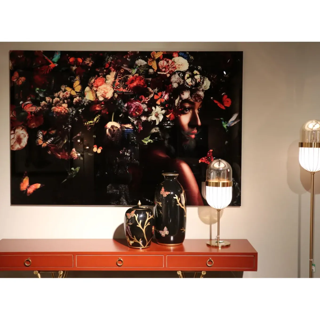 Tableau En Verre Flowery Shoulder View 150X100Cm