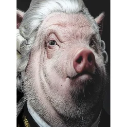 Tableau En Verre Gentleman Pig 120X120
