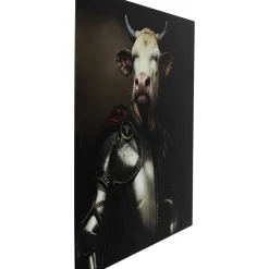 Tableau En Verre Knight Cow 120X120