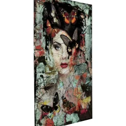 Tableau En Verre Lady Butterfly 100X150Cm