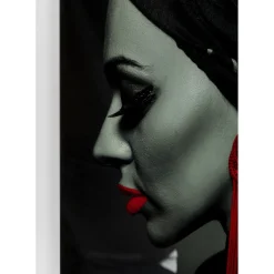 Tableau En Verre Lady Red Earring 80X120Cm