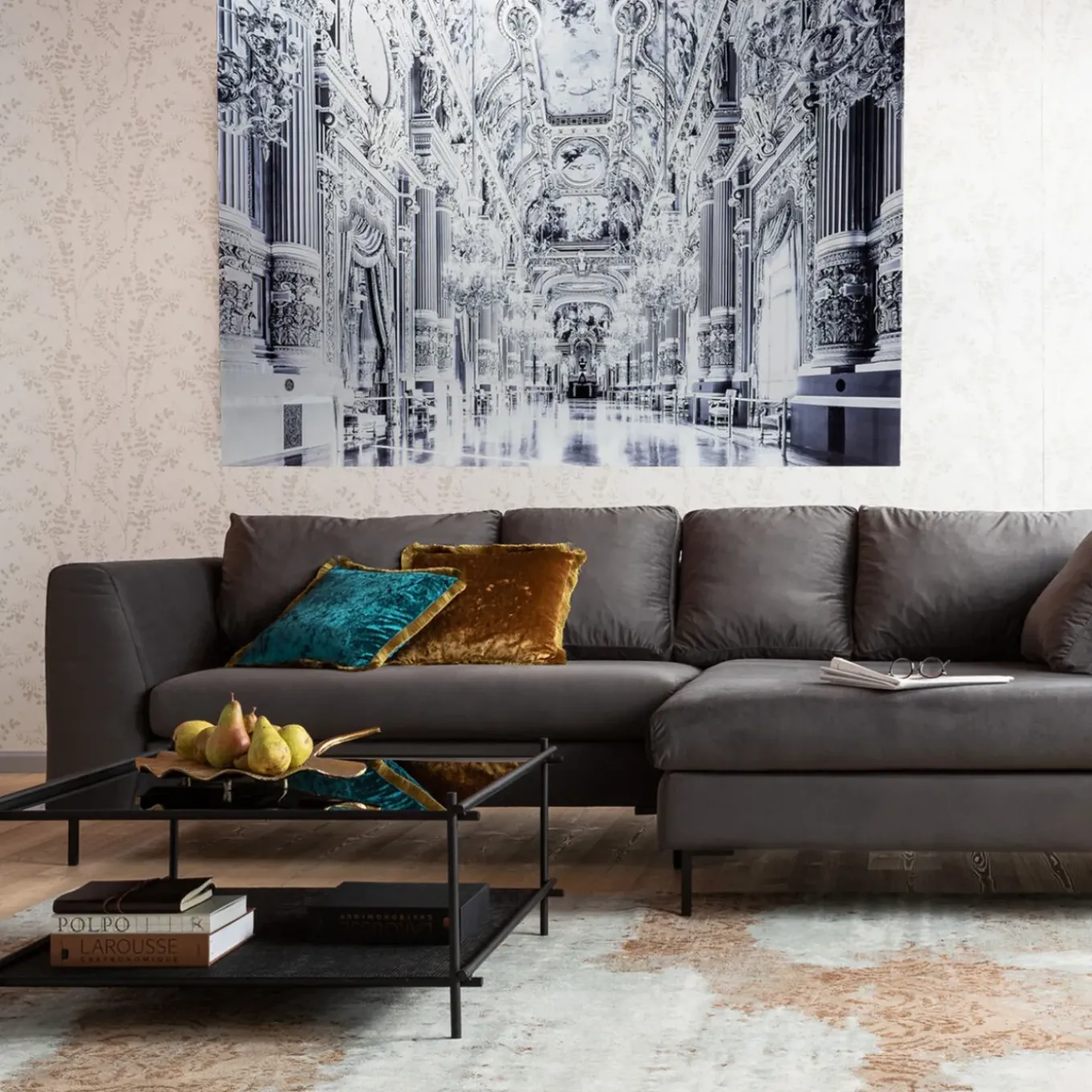 Tableau En Verre Metallic Versailles 180X120Cm