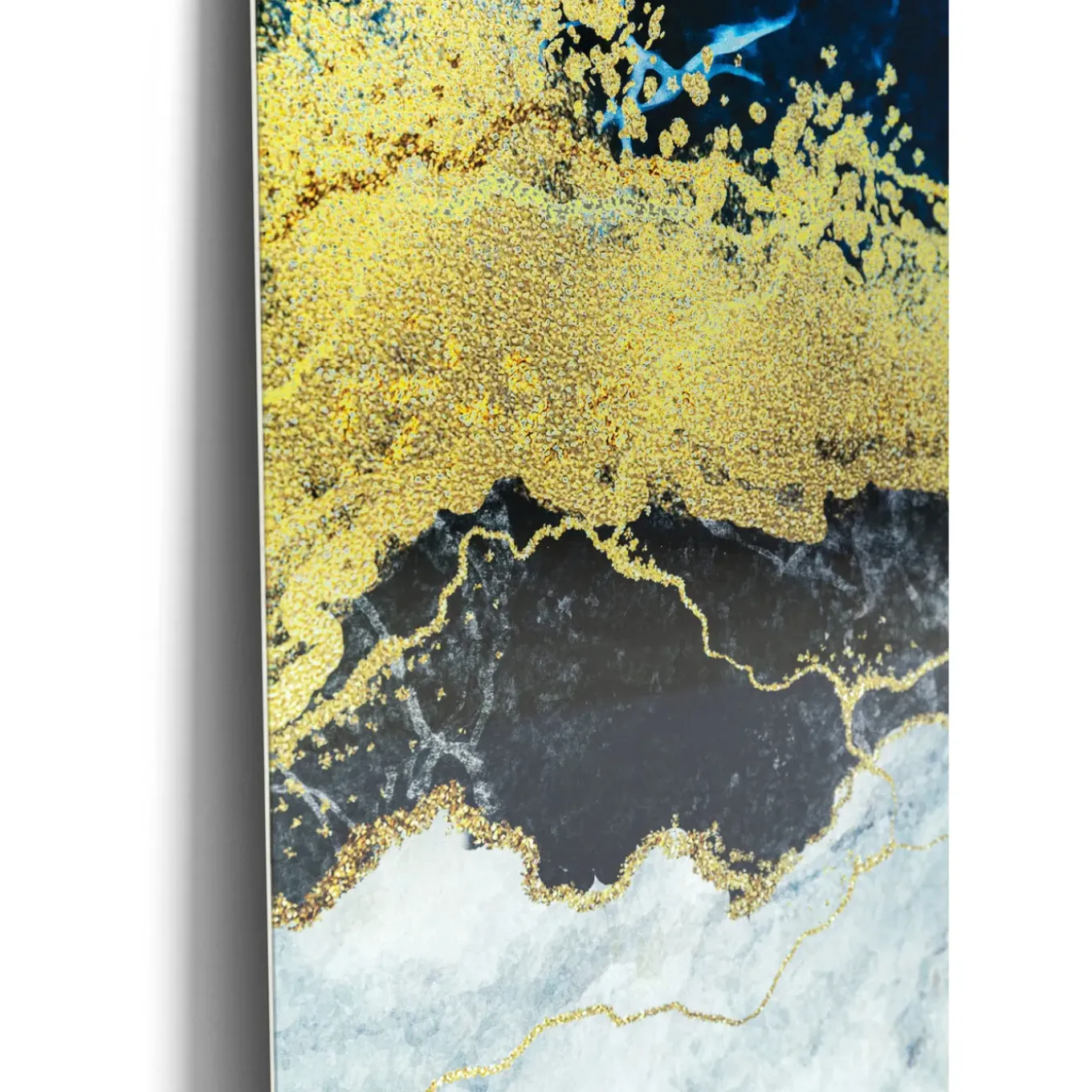 Tableau En Verre Metallic Ocean 100X100Cm
