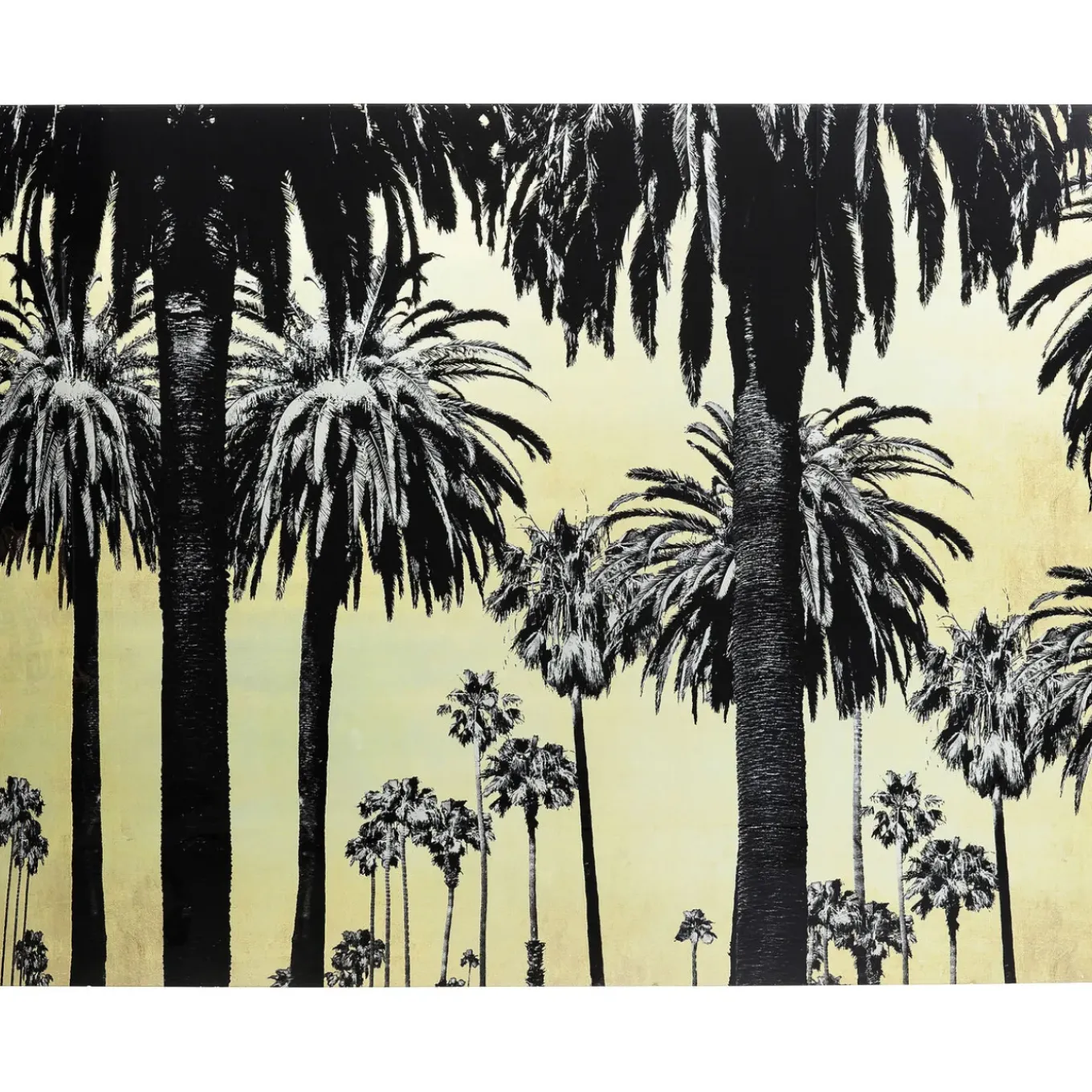 Tableau En Verre Metallic Palms 180X120Cm