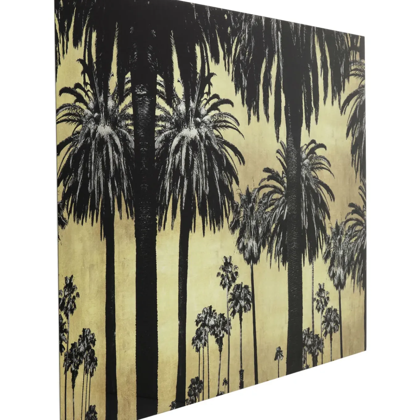 Tableau En Verre Metallic Palms 180X120Cm