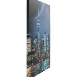 Tableau En Verre Night Skyline 90X120Cm