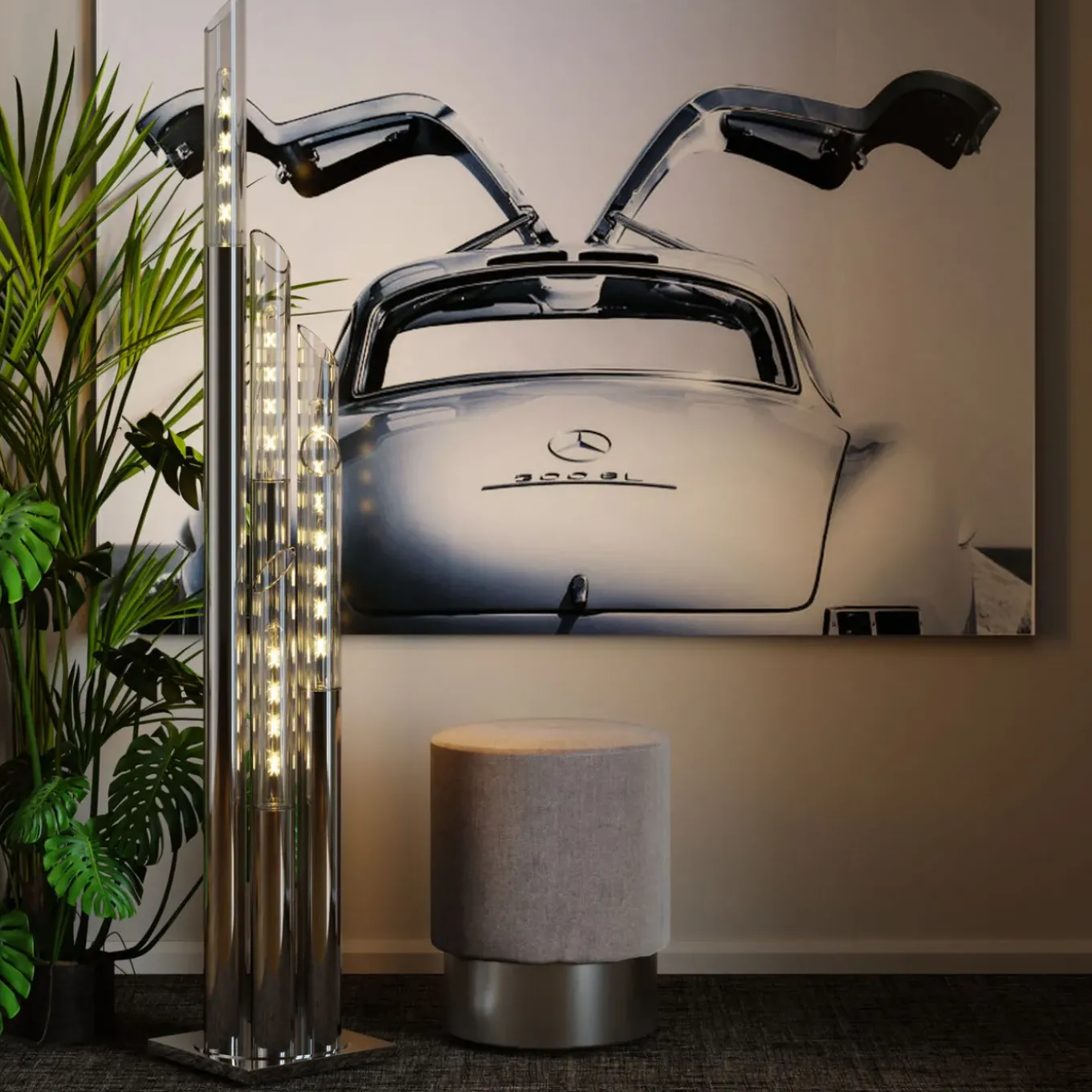 Tableau En Verre Oldtimer Back 160X120Cm