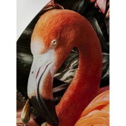 Tableau En Verre Proud Flamingo O100Cm