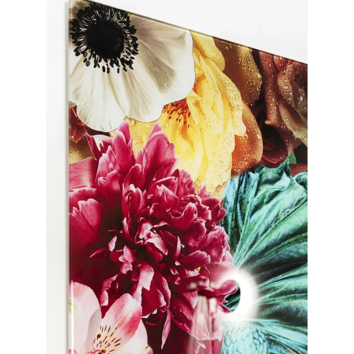 Tableau En Verre Rose Paradise 3D 120X120Cm