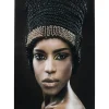 Tableau En Verre Royal Headdress Face 100X150Cm