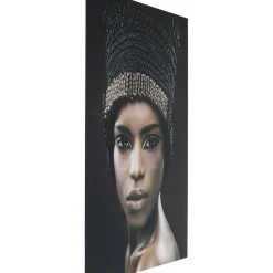 Tableau En Verre Royal Headdress Face 100X150Cm