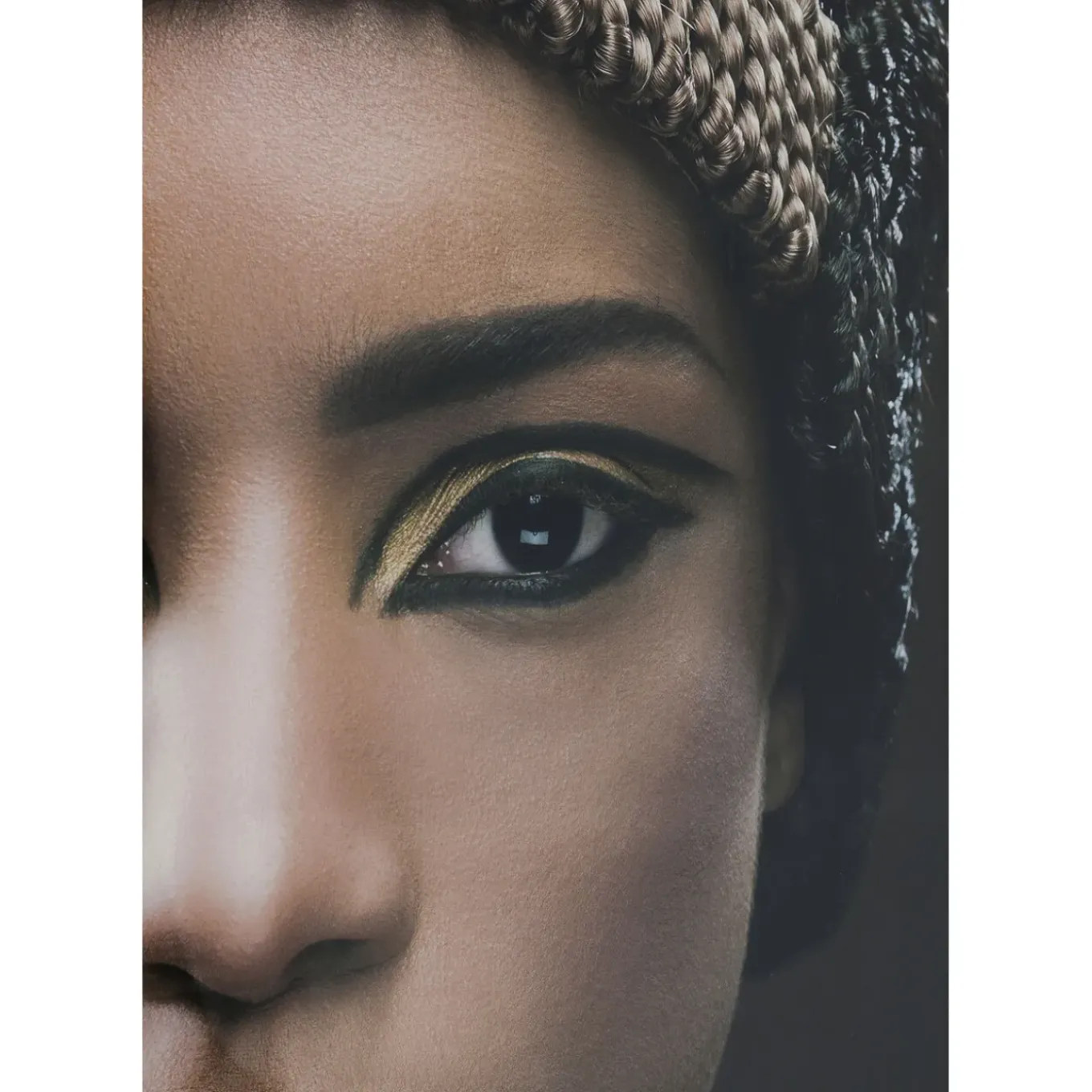 Tableau En Verre Royal Headdress Face 100X150Cm
