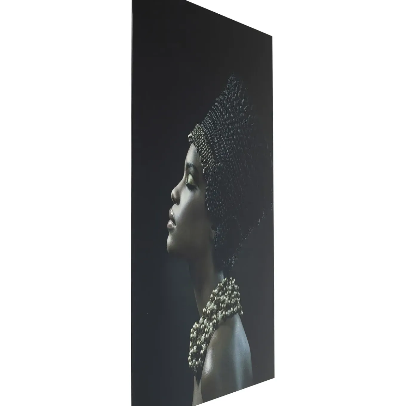 Tableau En Verre Royal Headdress Profile 100X150Cm