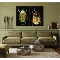 Tableau En Verre Shiney Dung Beetle 80X120Cm