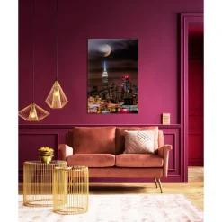 Tableau En Verre Skyline Moon 80X120Cm