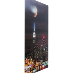 Tableau En Verre Skyline Moon 80X120Cm
