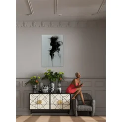 Tableau En Verre Smokey Face 100X150Cm