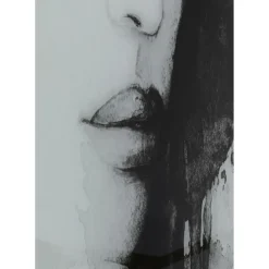 Tableau En Verre Smokey Face 100X150Cm