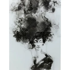 Tableau En Verre Smokey Hair 100X150Cm