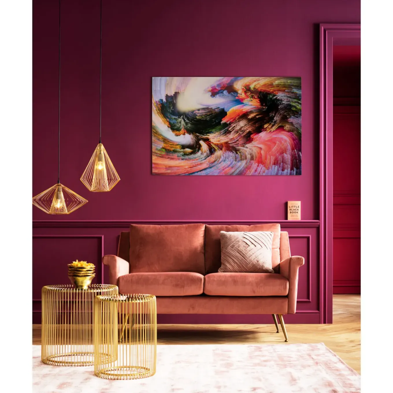 Tableau En Verre Space Galaxy 150X100Cm