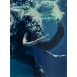 Tableau En Verre Swimming Elephant 180X120