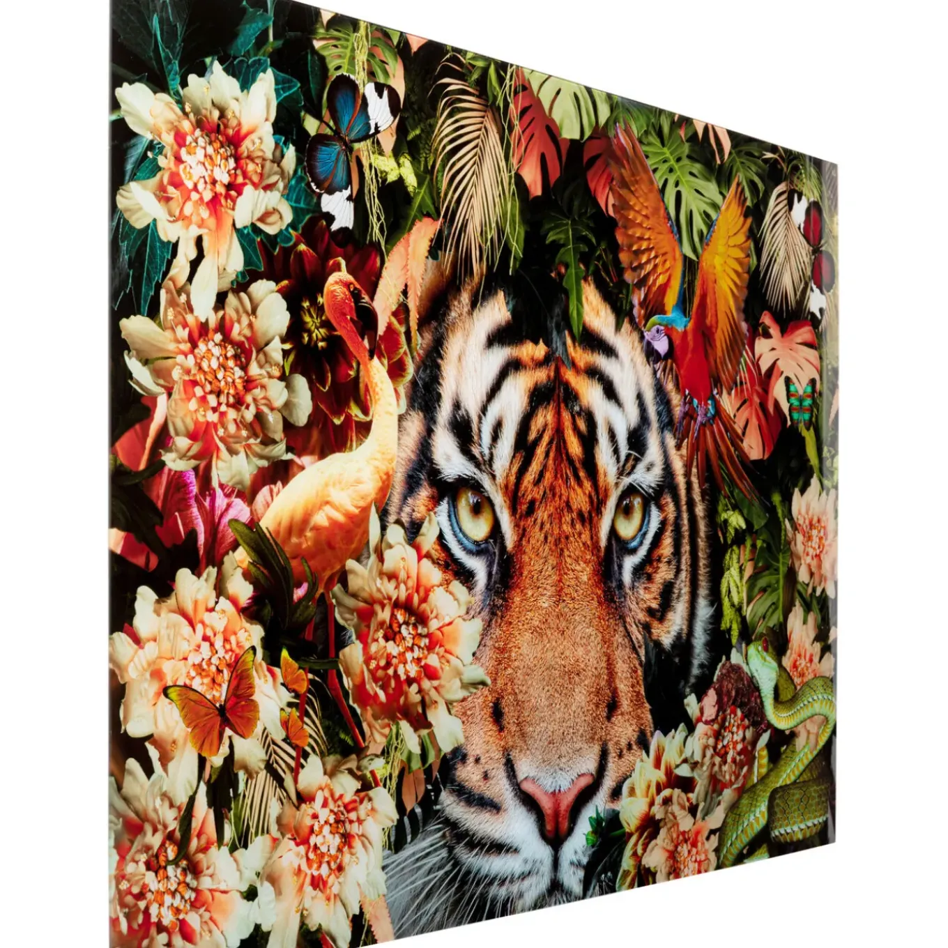 Tableau En Verre Tiger On Hunt 150X100Cm