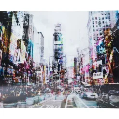 Tableau En Verre Times Square Move 160X120Cm