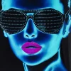 Tableau En Verre Tough Girl Girl 120X120Cm45Cm